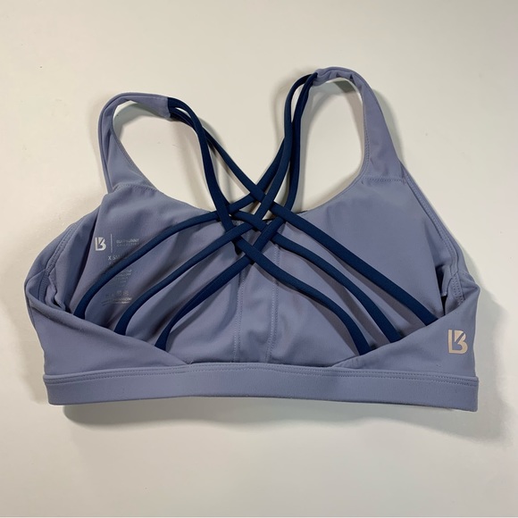 XS Buff Bunny “Namastay” Sports Bra Free Fallin Blue - Picture 2 of 15